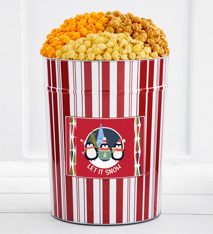 Tins With Pop® 4 Gallon Let It Snow Penguins