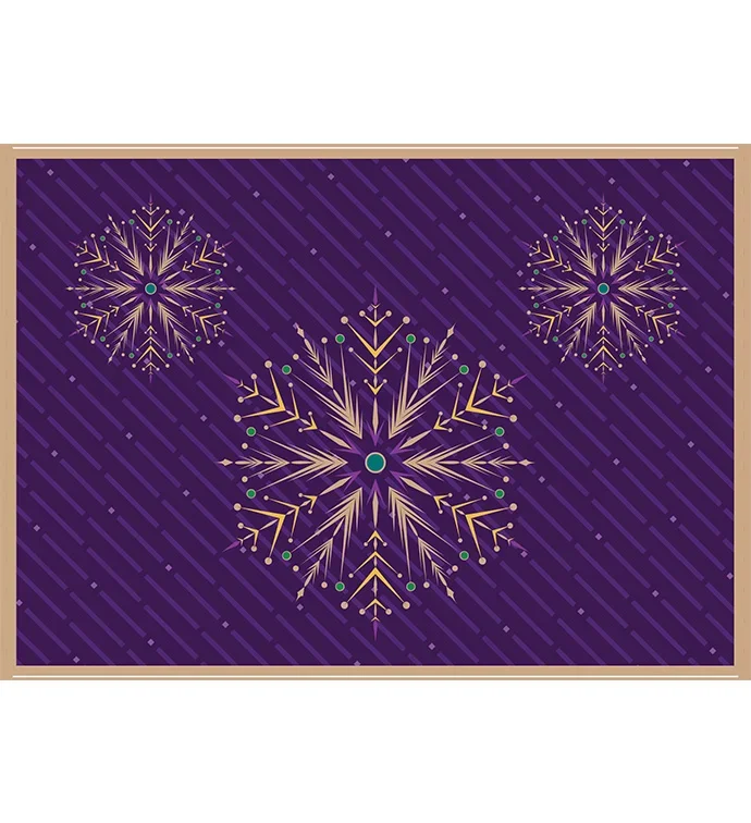 Tins With Pop® 3.5 Gallon Gold Snowflake - Purple