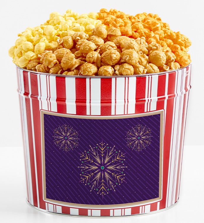 Tins With Pop® Gold Snowflake - Purple