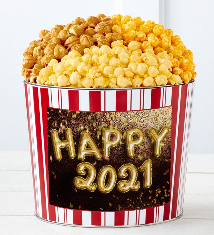 Tins With Pop® Happy New Year Gold Balloons