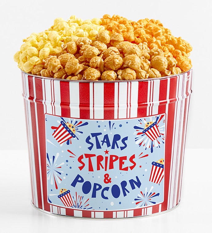 Tins With Pop® Stars Stripes And Popcorn 3 Flavor