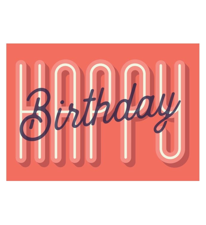 Cards With Pop® Happy Birthday Retro Font