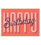 Cards With Pop® Happy Birthday Retro Font
