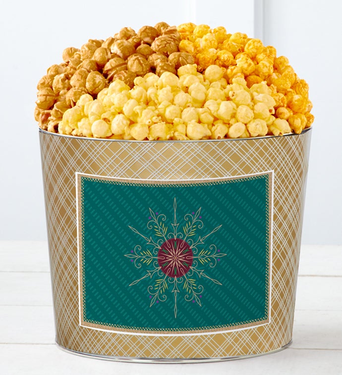 Tins With Pop® Gold Snowflake   Green