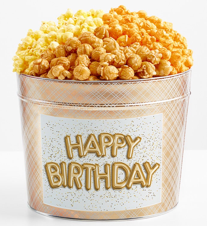 Tins With Pop® Happy Birthday Gold Balloons