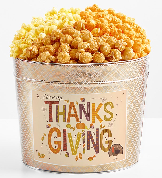 Tins With Pop® 1.75 Gallon Happy Thanksgiving 3 Flavor