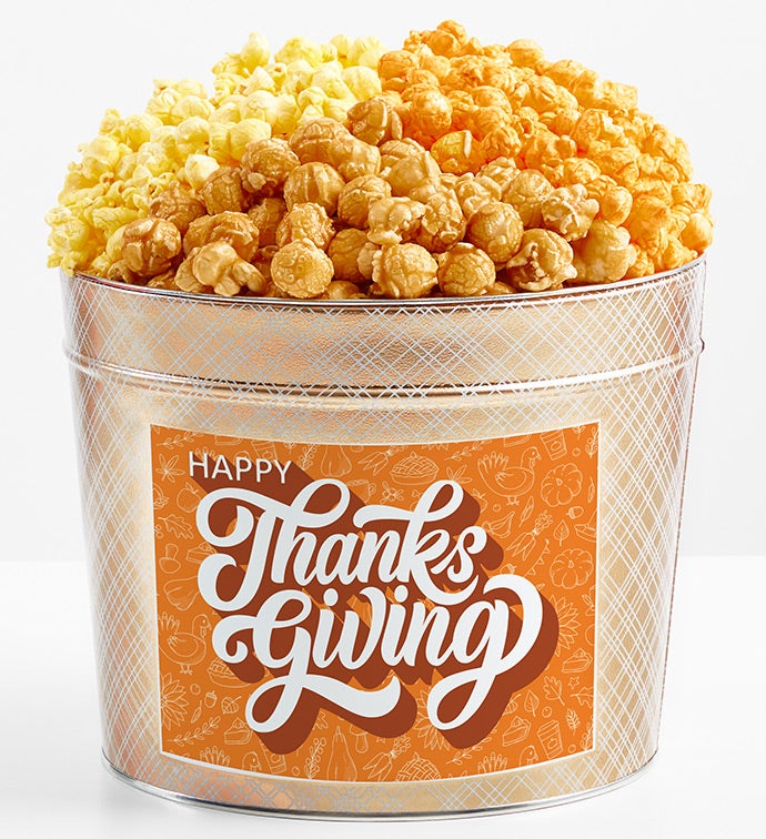 Tins With Pop® 1.75 Gallon Give Thanks Happy Thanksgiving 3 Flavor