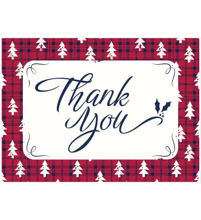 Cards With Pop® Thank You Holiday Plaid Trees