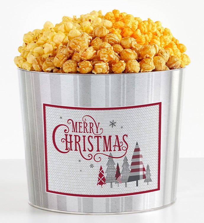 Tins With Pop® Merry Christmas Plaid Trees