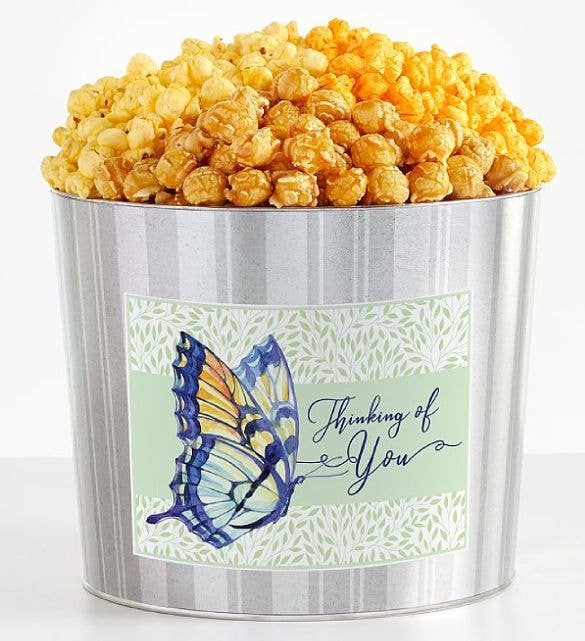 . Gallon Popcorn Tin Silver Flavor