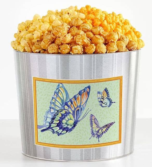 . Gallon Popcorn Tin Silver Flavor