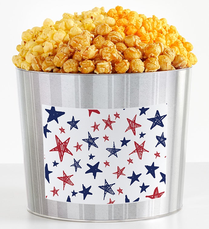 Tins With Pop® Red & Blue Stars
