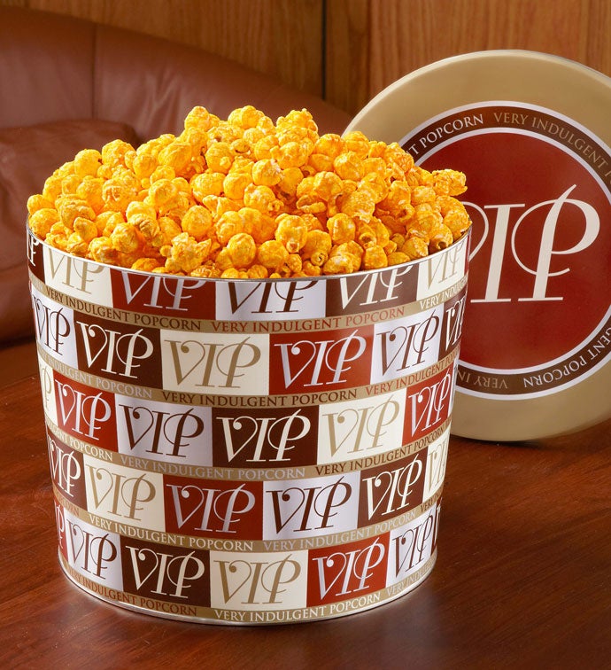 VIP   Very Indulgent Popcorn tm  Tins