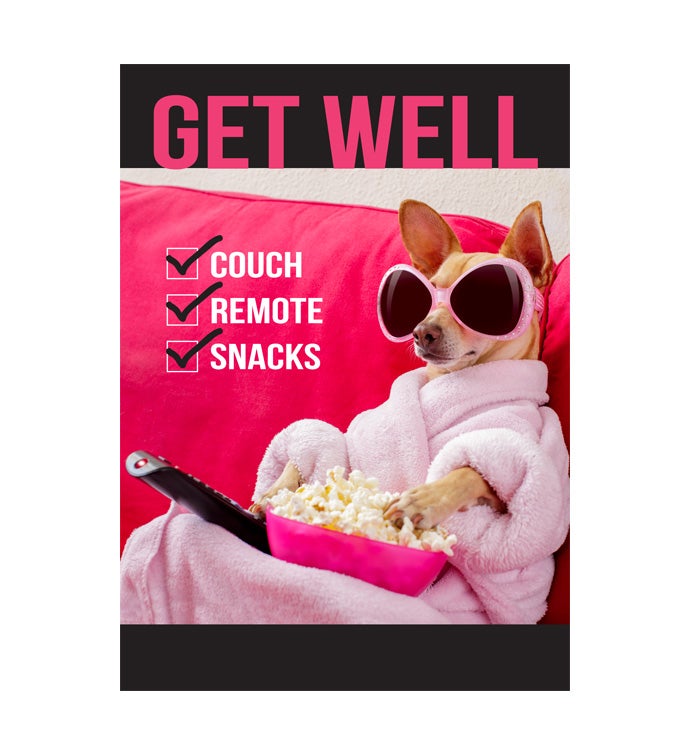 Cards With Pop® Get Well Dog On Couch